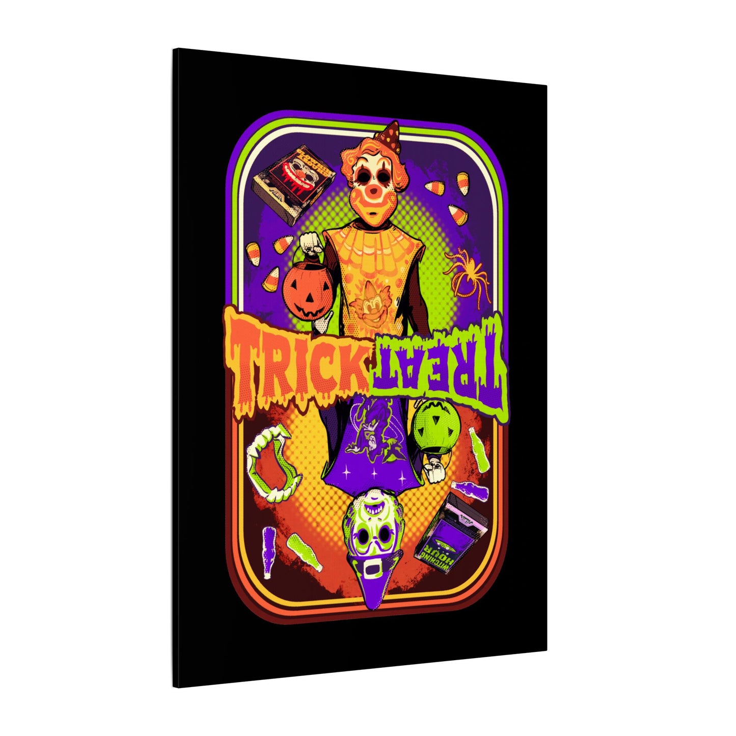 As Above So Below Retro Halloween Matte Canvas Stretched