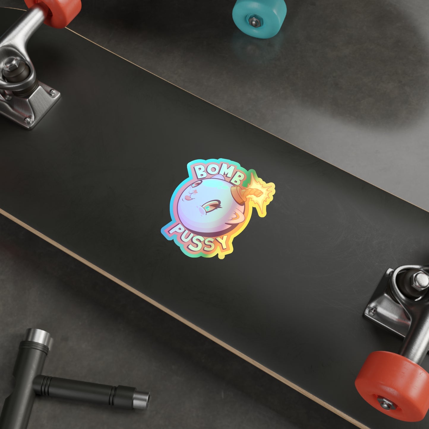 Bomb Pussy Holographic Die-cut Stickers
