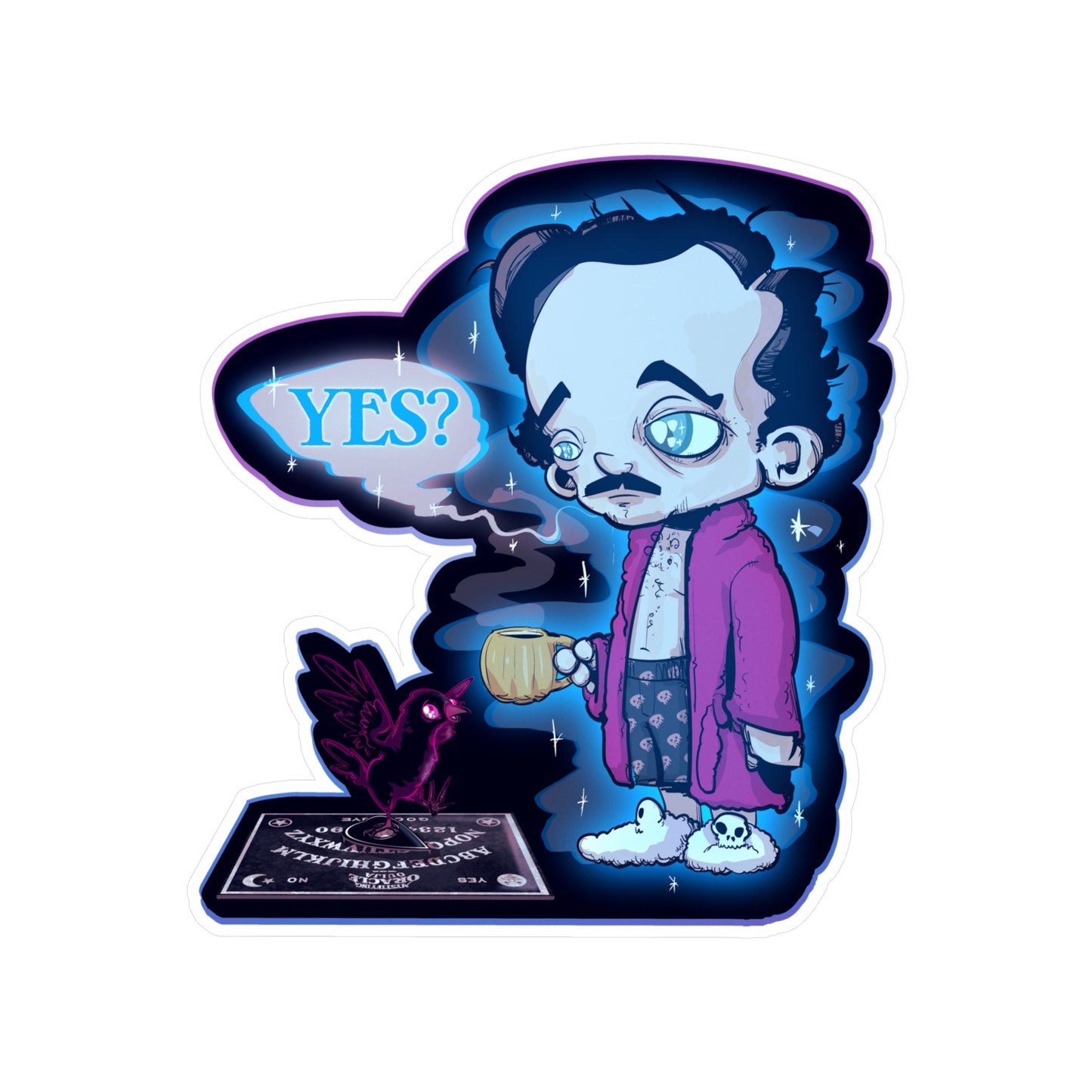 Edgar Allan Ghost Kiss-Cut Vinyl Decal