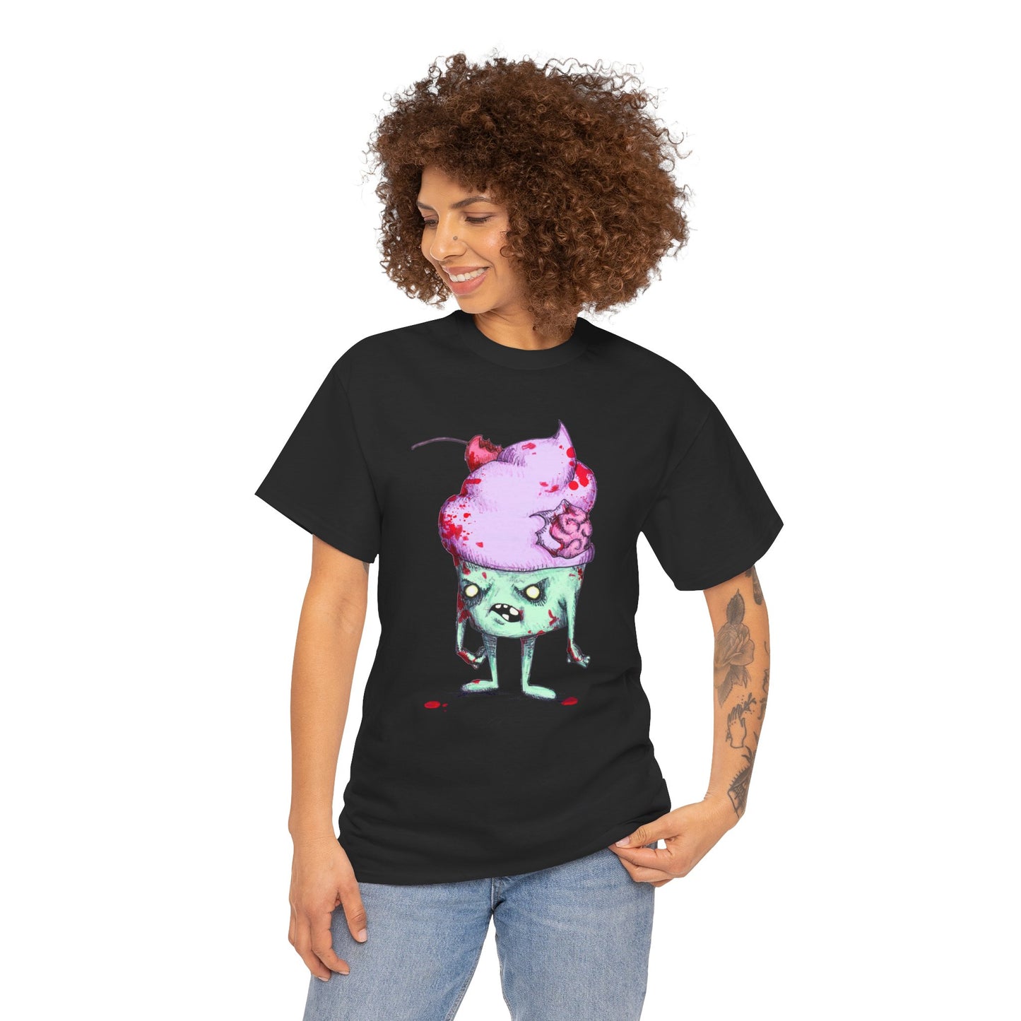 Zombie Cupcake Unisex Heavy Cotton Tee