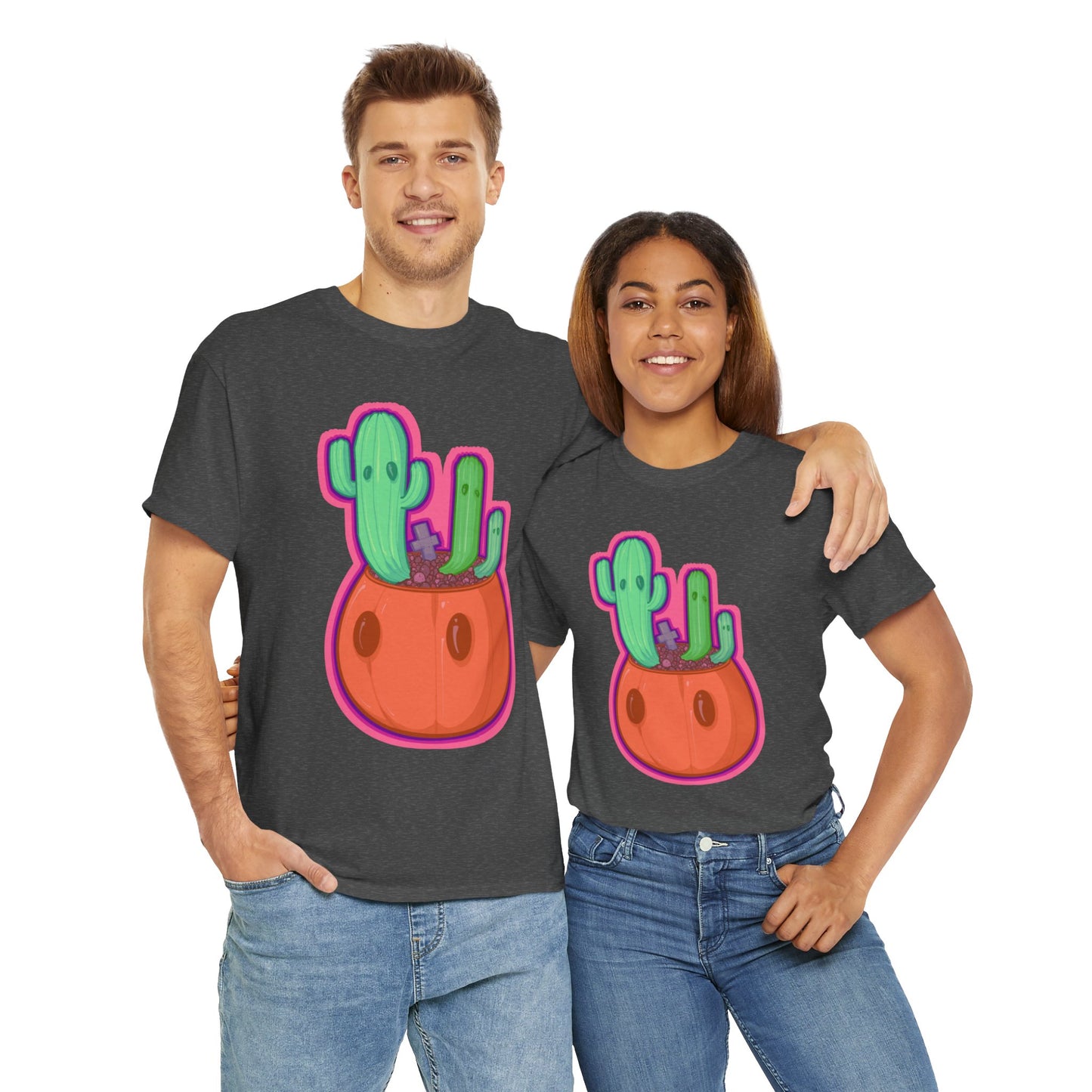 Spooky Succulent Unisex Heavy Cotton Tee