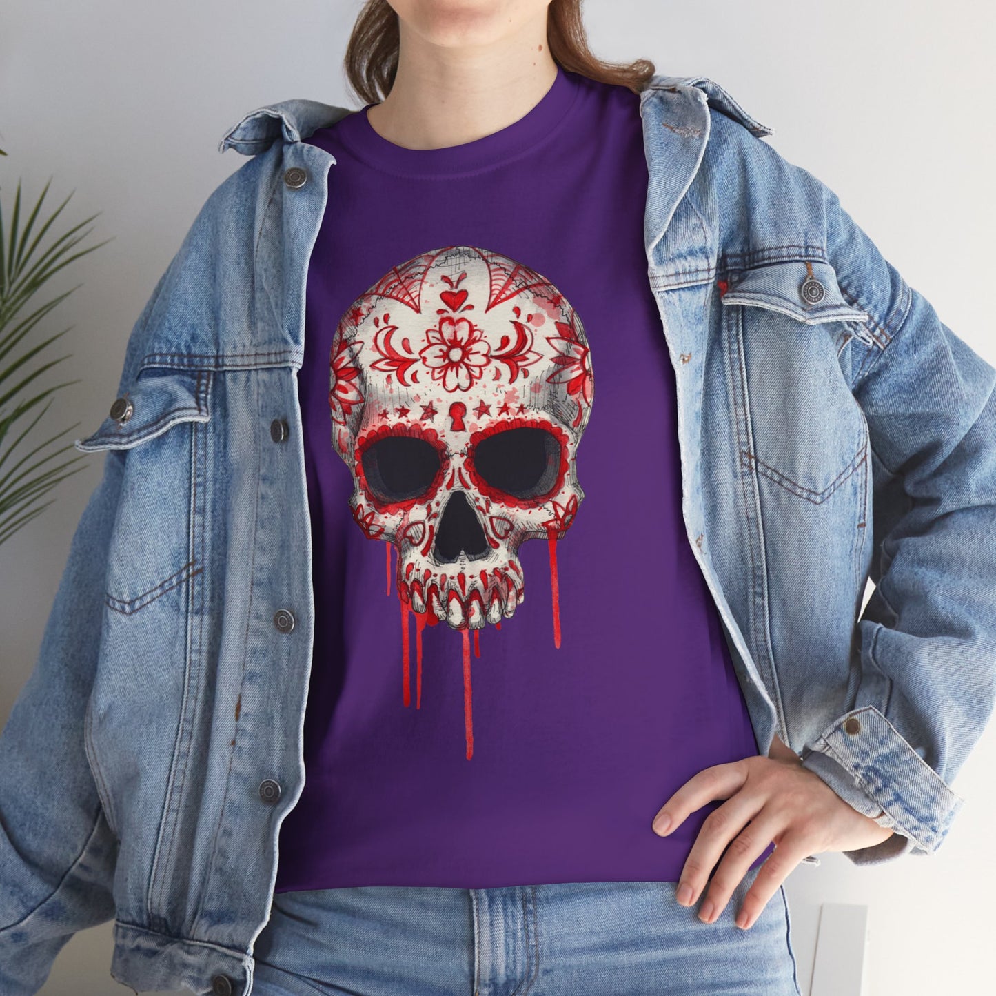 Blood Skull Unisex Heavy Cotton Tee