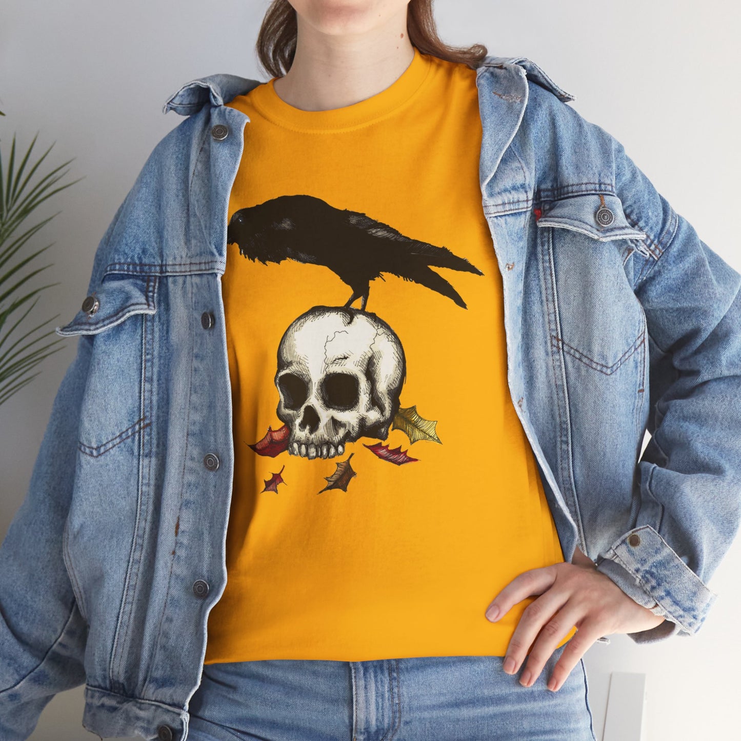 Crow Skull Unisex Heavy Cotton Tee