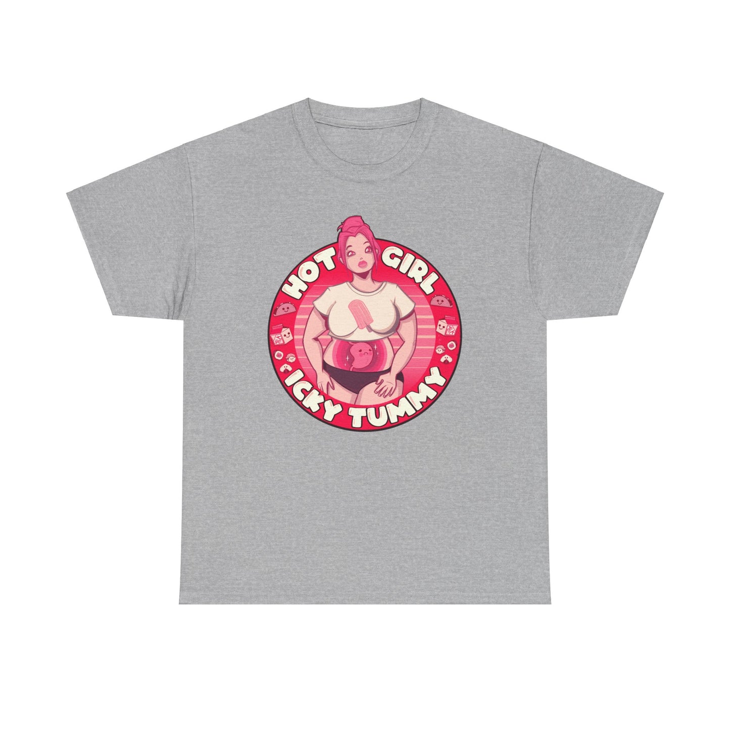 Hot Girl Icky Tummy Unisex Heavy Cotton Tee
