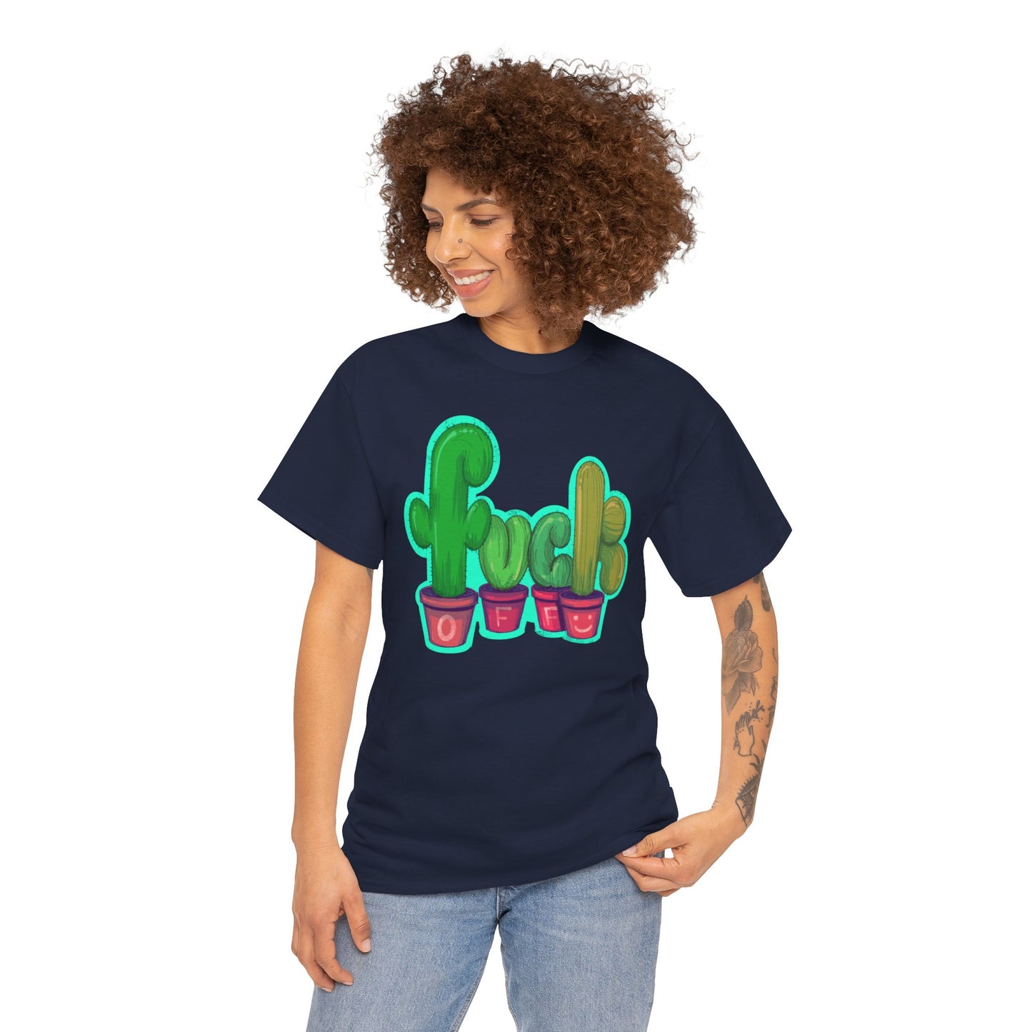Rude Succulents Unisex Heavy Cotton Tee