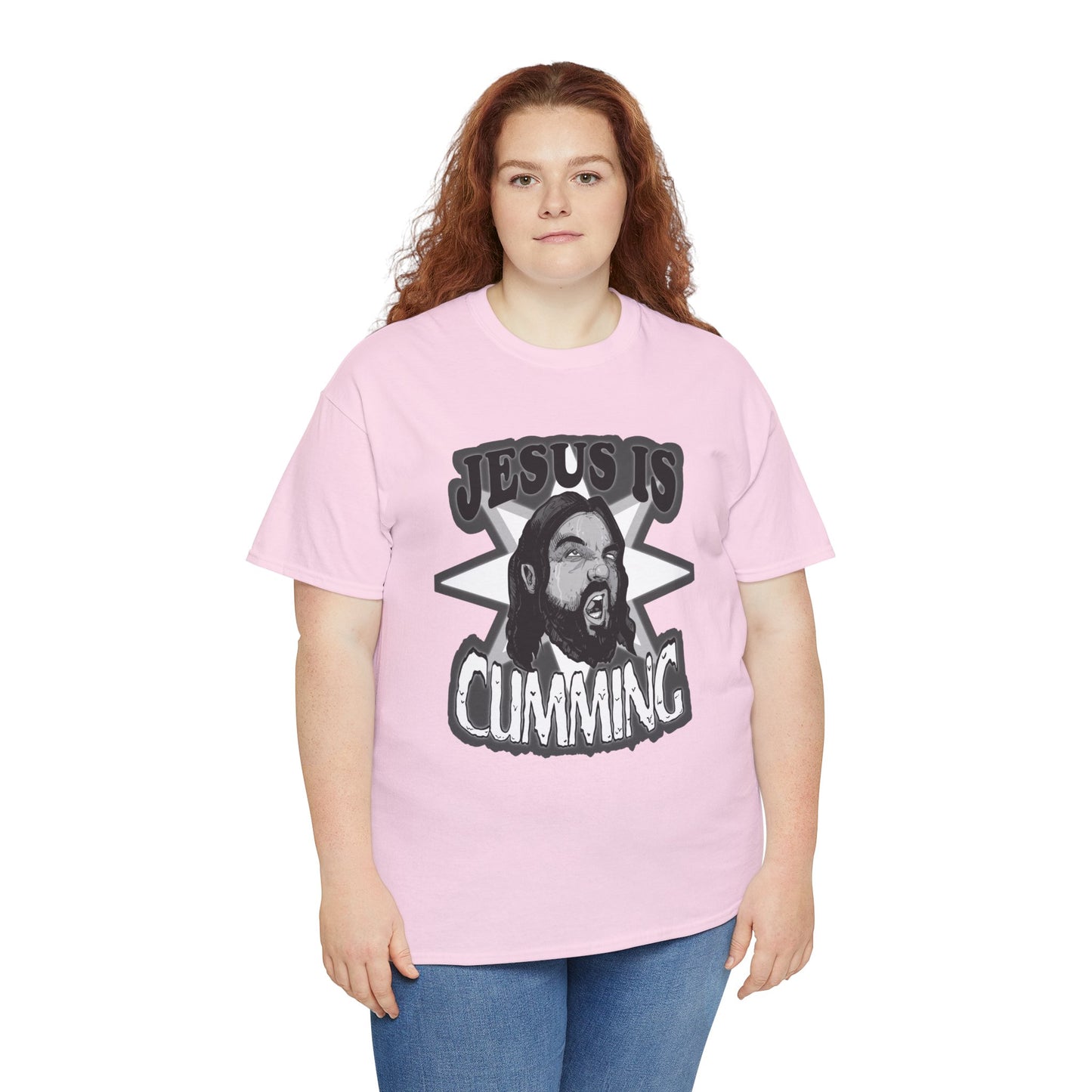 Jesus Is Cumming Unisex Heavy Cotton Tee