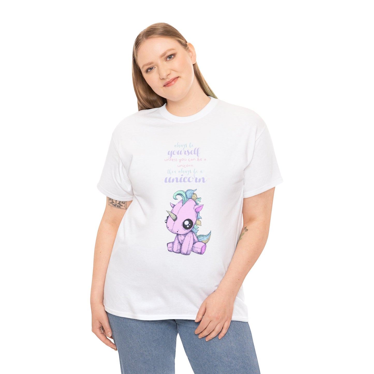 Be Yourself Unicorn Unisex Heavy Cotton Tee