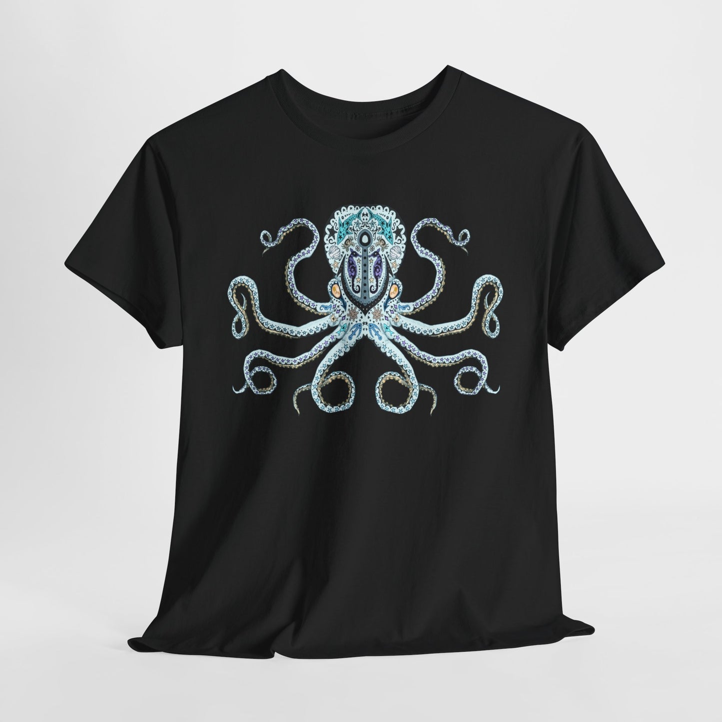 Octopus Sugar Skull Unisex Heavy Cotton Tee