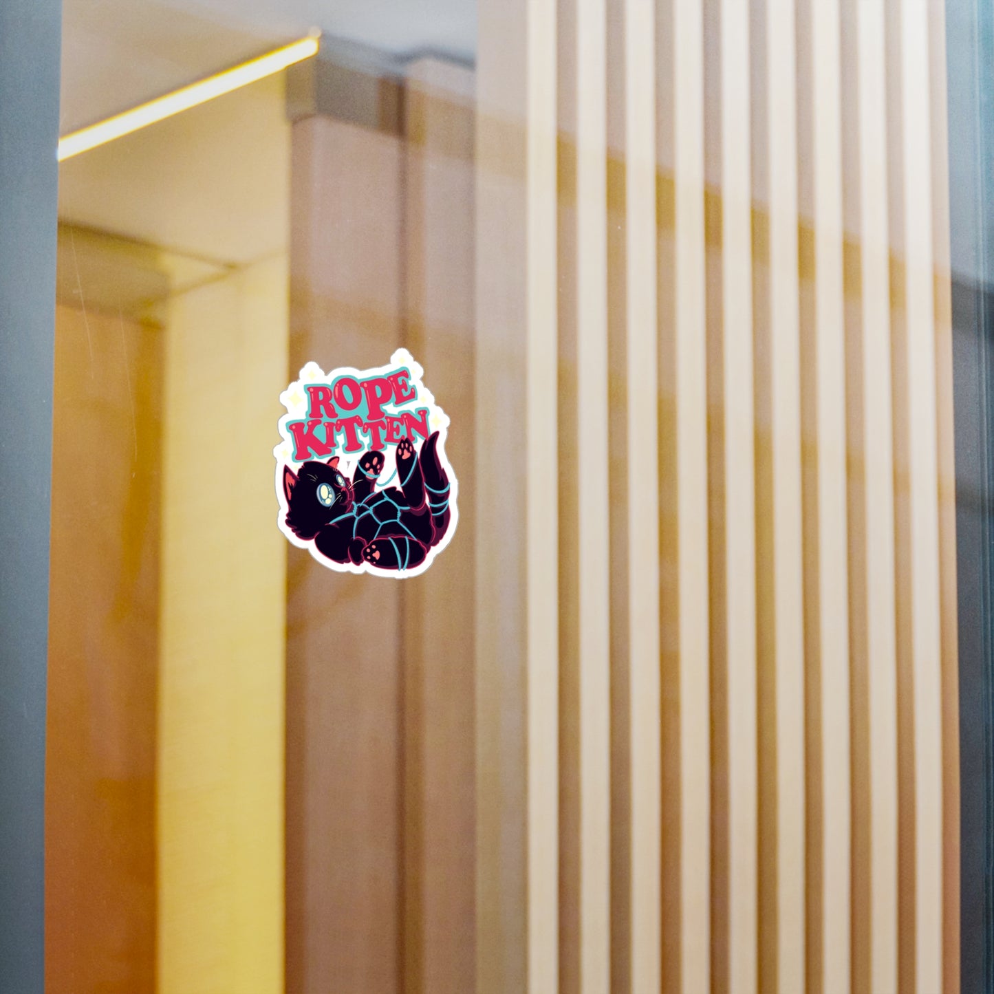 Rope Kitten Kiss-Cut Vinyl Decal