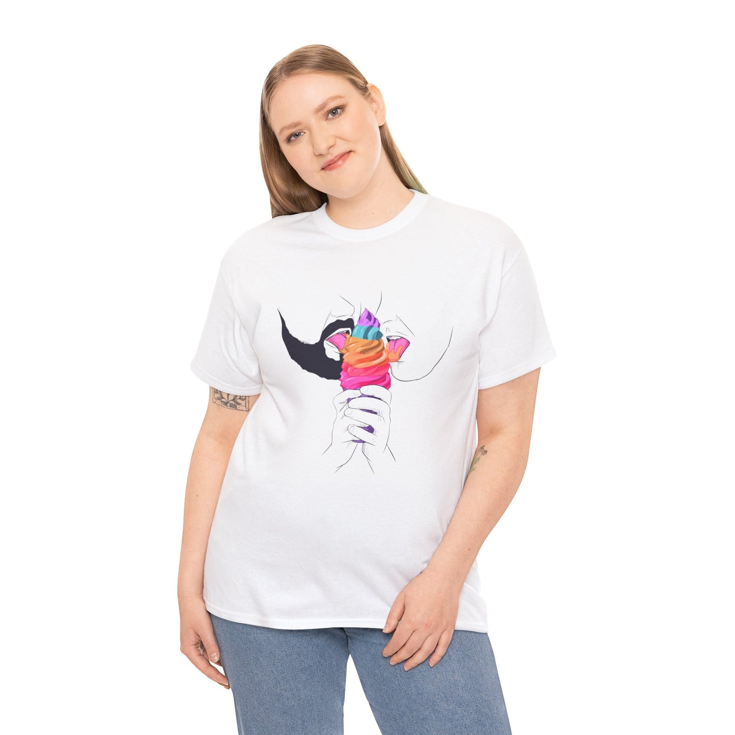 Gay Ice Cream Unisex Heavy Cotton Tee