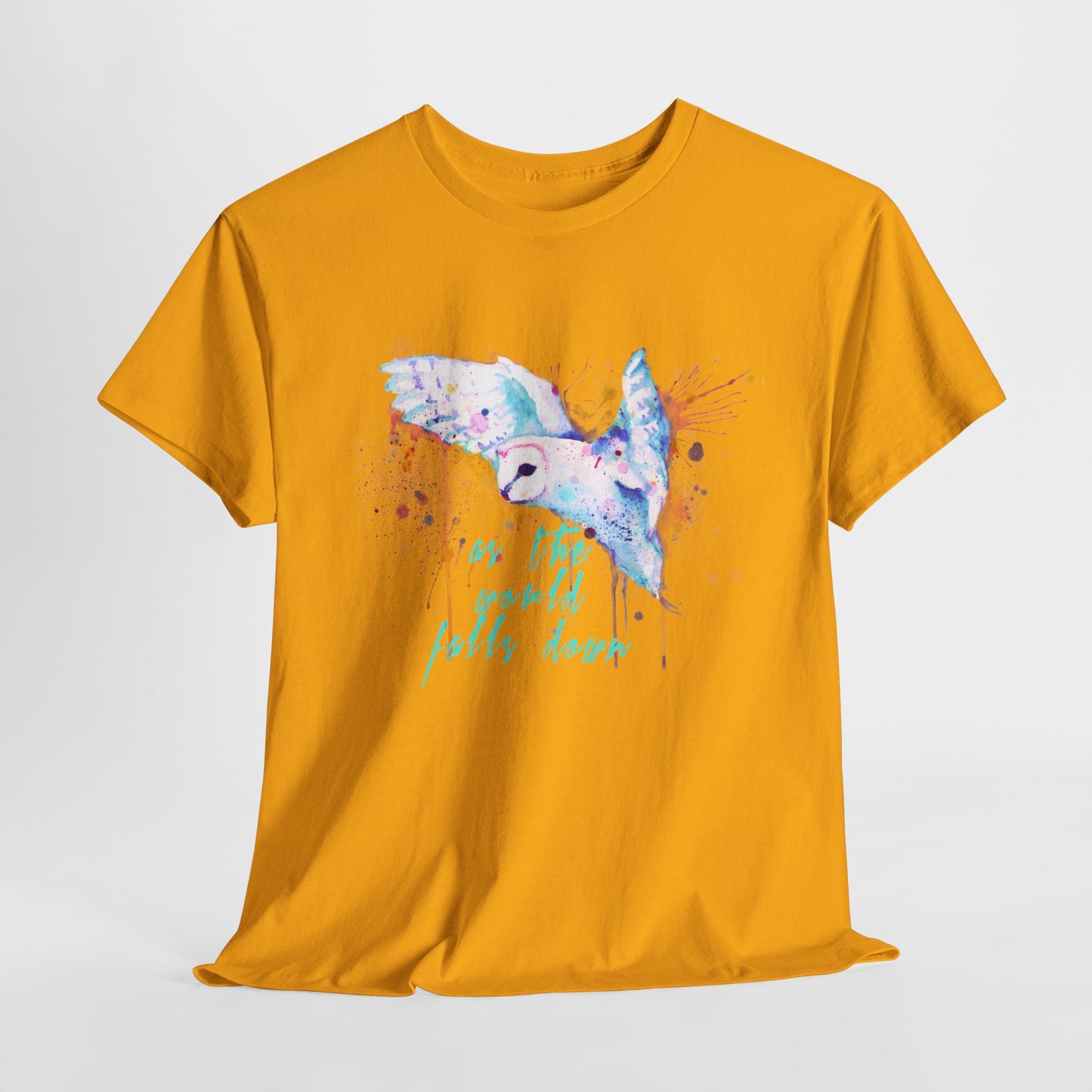 Rainbow Barn Owl (Goblin Variant) Unisex Heavy Cotton Tee