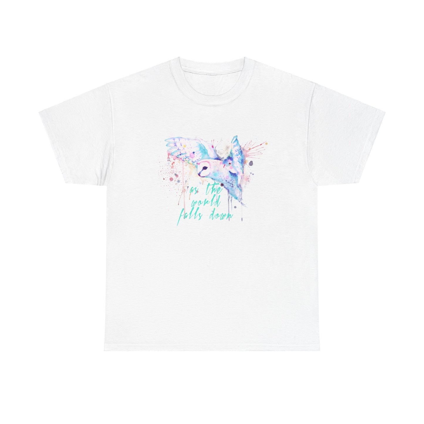 Rainbow Barn Owl (Goblin Variant) Unisex Heavy Cotton Tee
