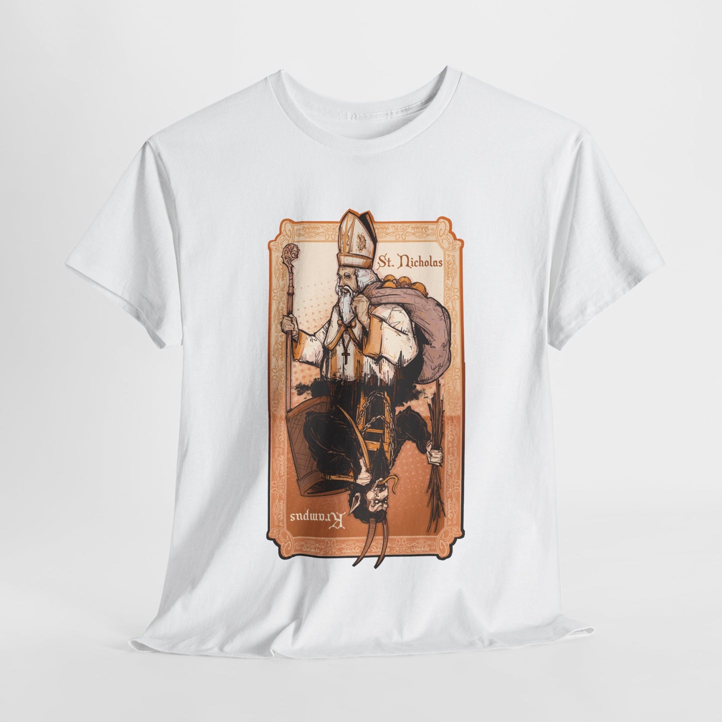 As Above So Below St Nick x Krampus Unisex Heavy Cotton Tee