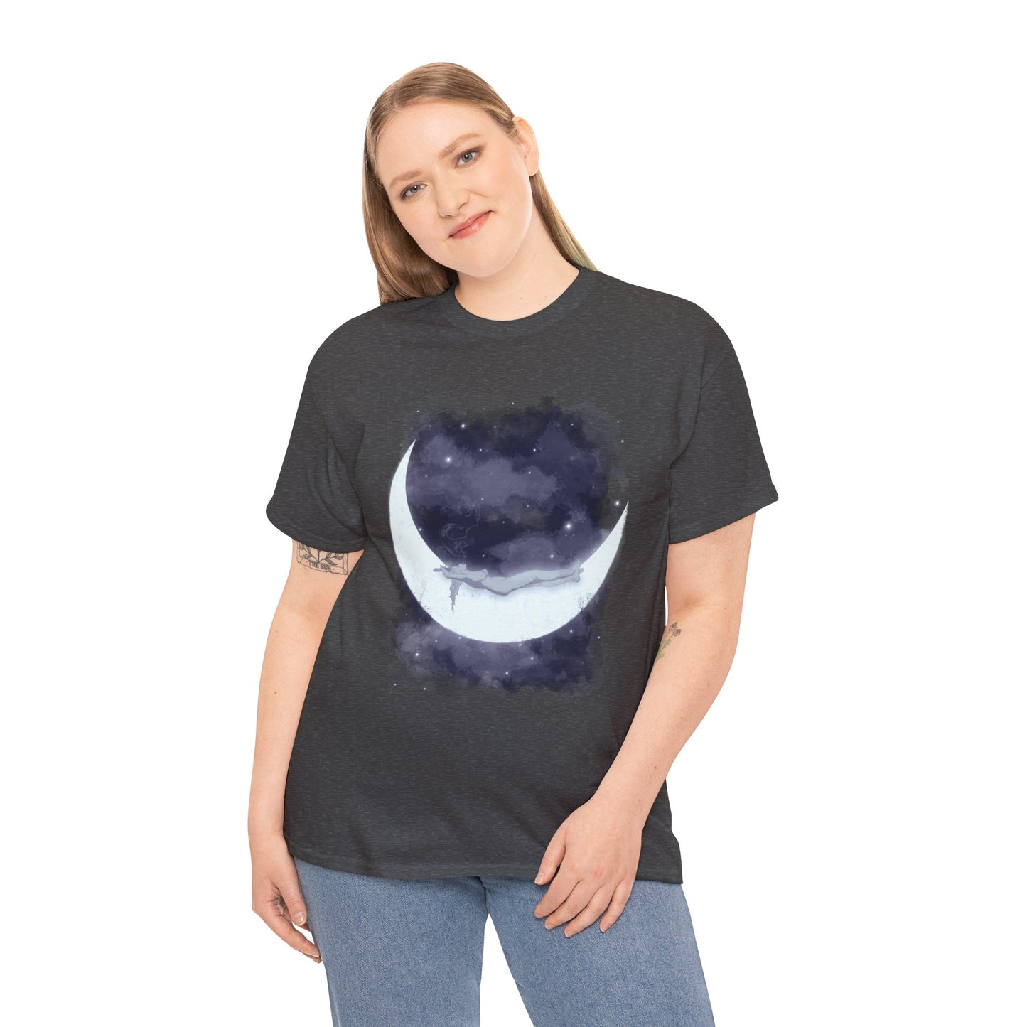 The Girl Who Loved The Moon Unisex Heavy Cotton Tee