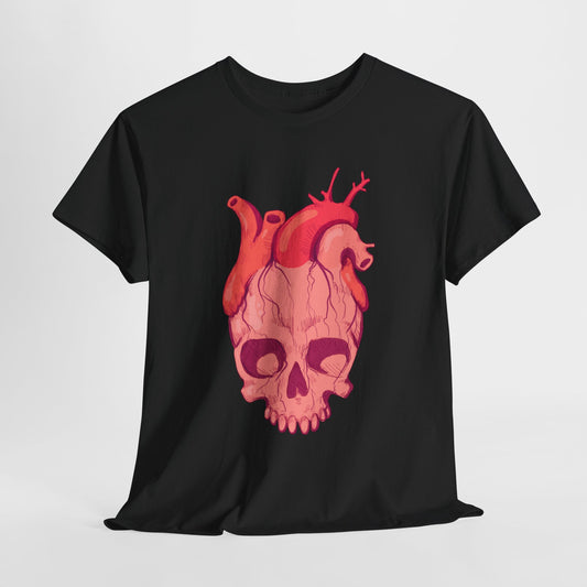 Heart Skull Unisex Heavy Cotton Tee