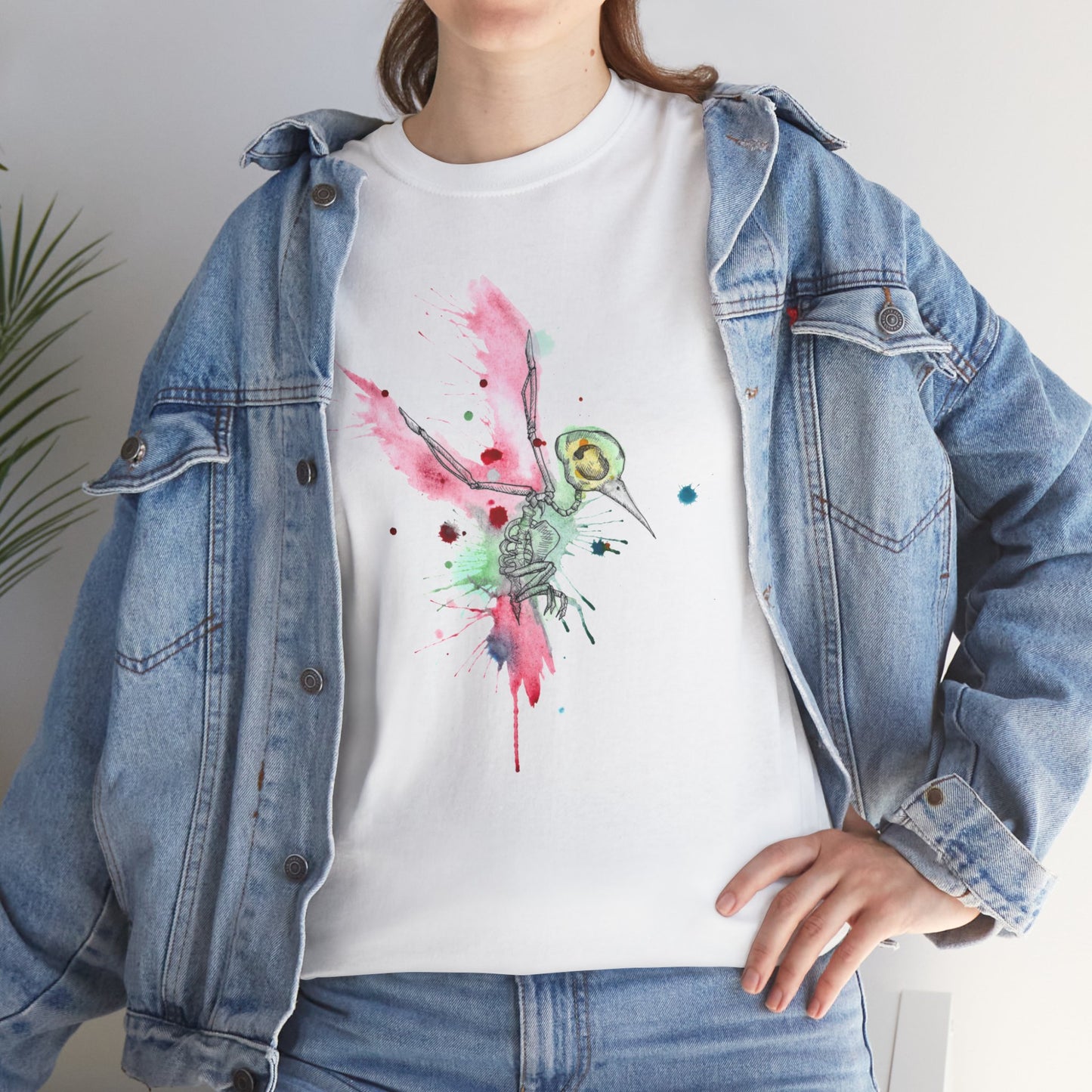 Watercolor Hummingbird Unisex Heavy Cotton Tee