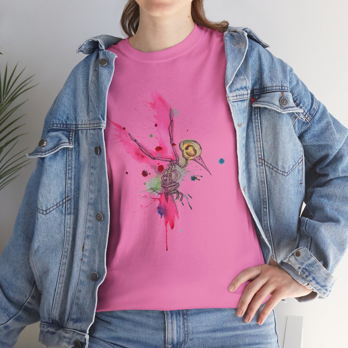 Hummingbird Skeleton Unisex Heavy Cotton Tee