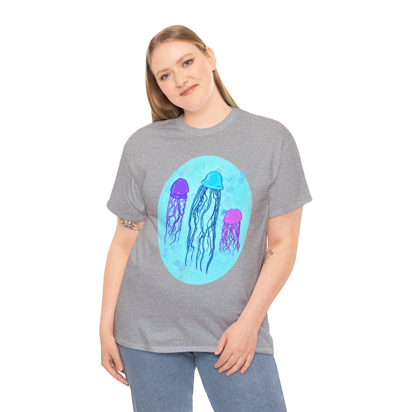 Jellyfish Varieties Unisex Heavy Cotton Tee