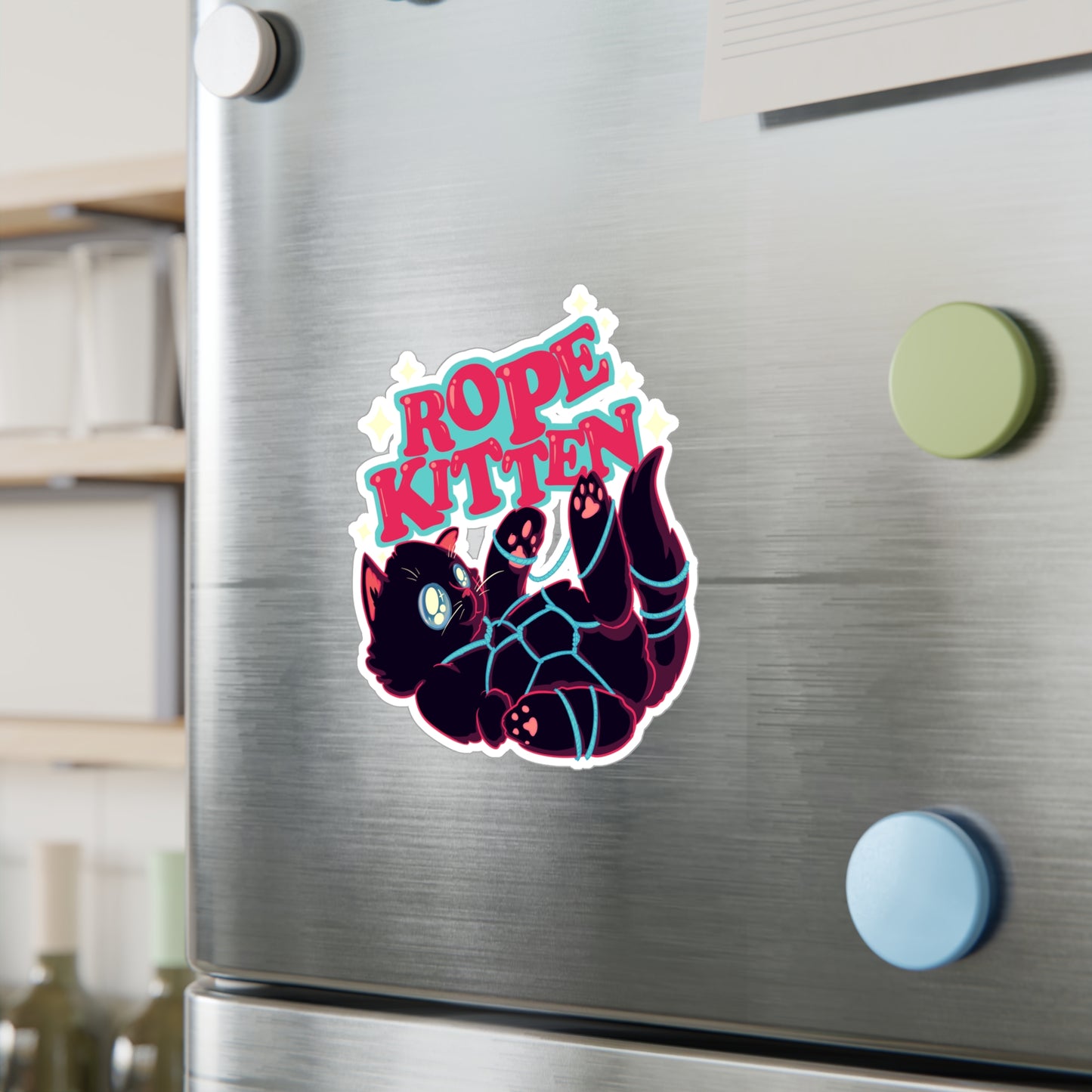 Rope Kitten Kiss-Cut Vinyl Decal