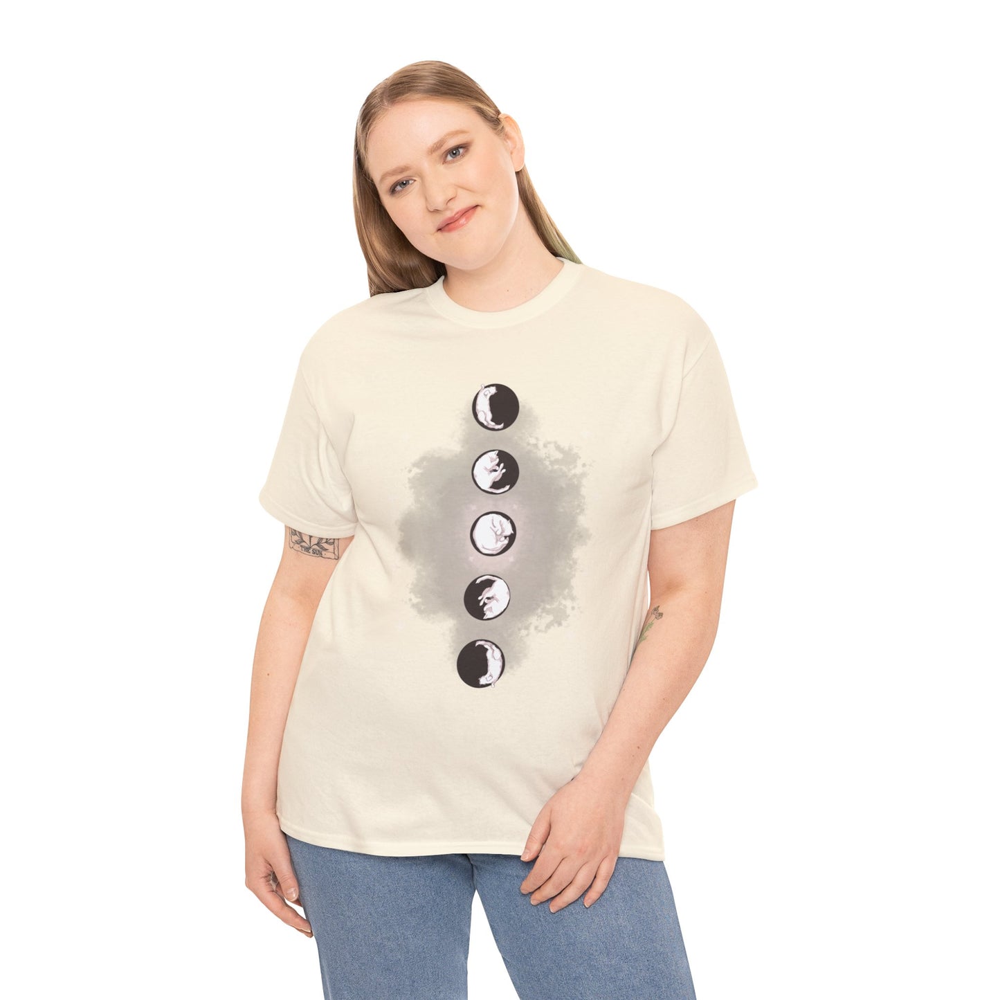 Cat Phases Unisex Heavy Cotton Tee