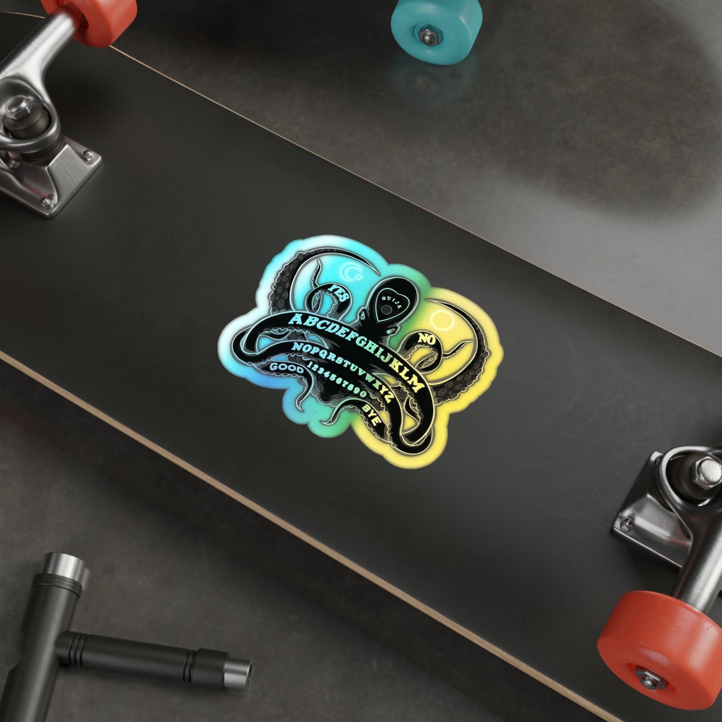 Ouija-Pus Holographic Die-cut Stickers