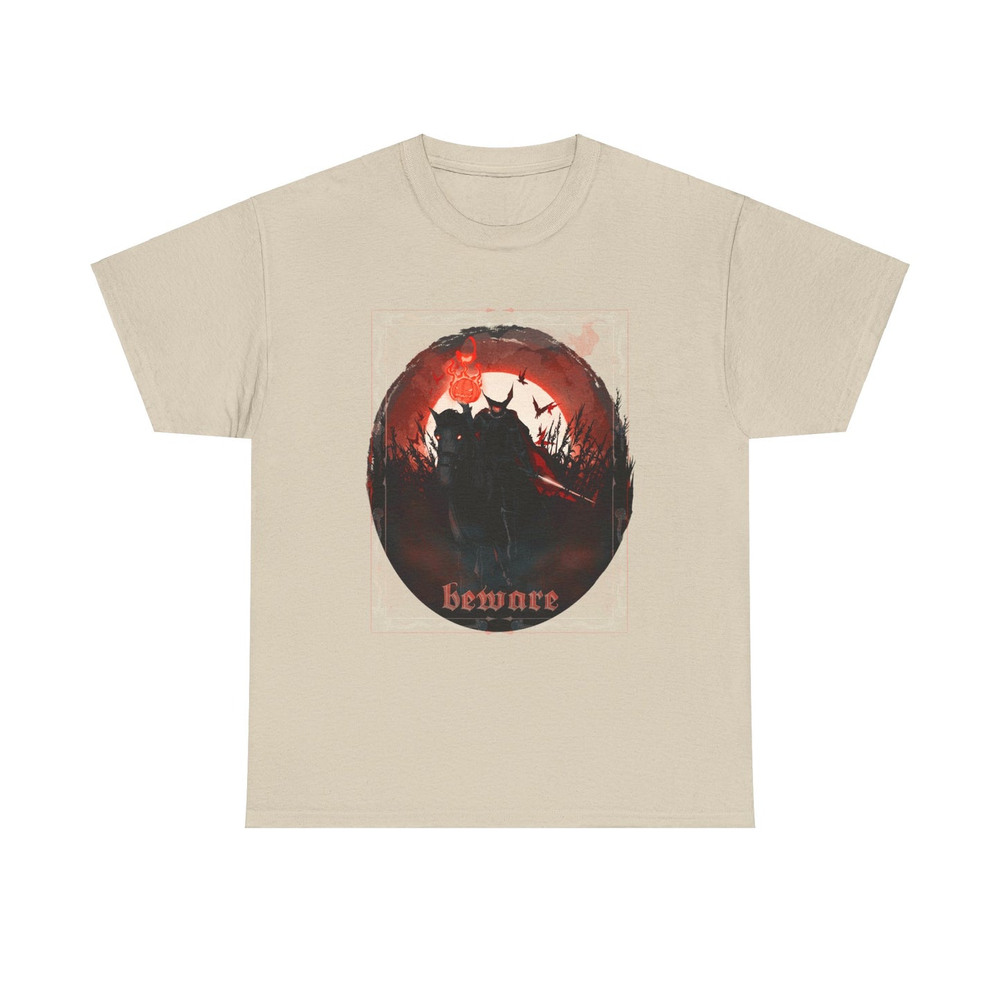 Beware The Headless Horseman Unisex Heavy Cotton Tee
