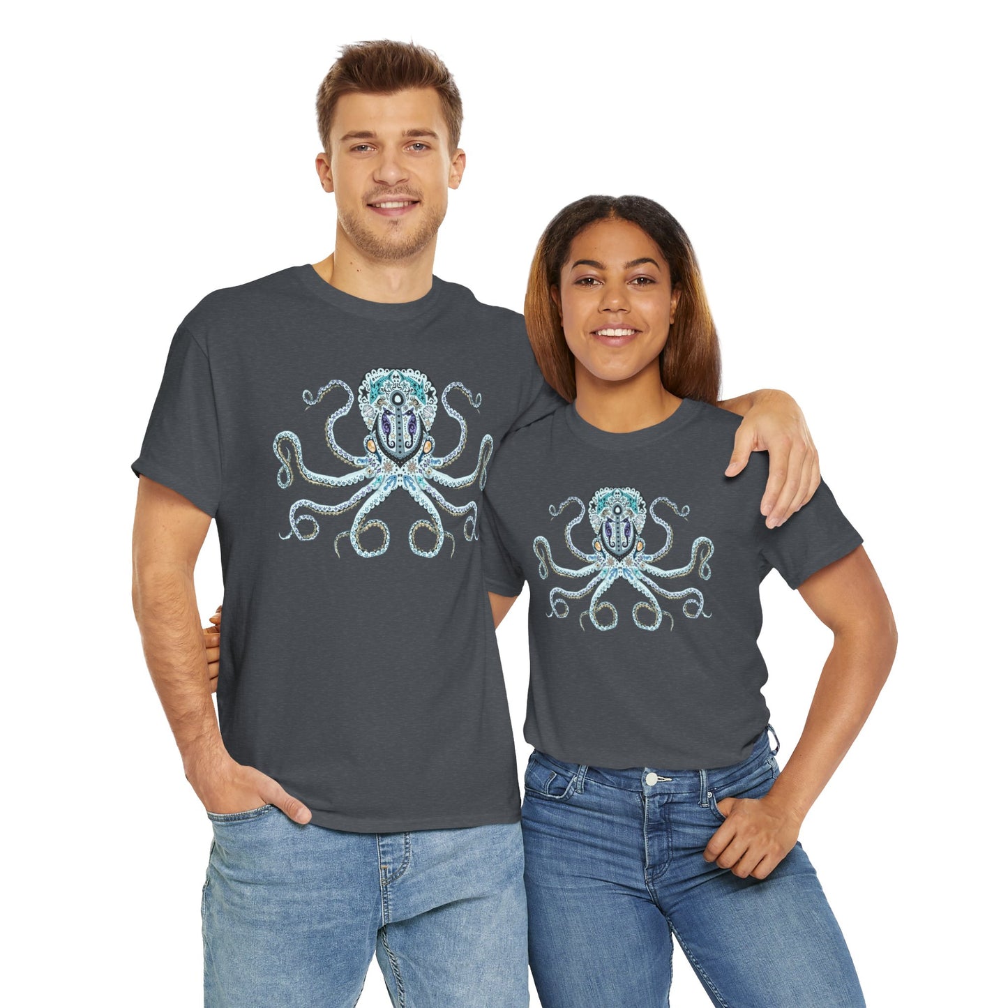 Octopus Sugar Skull Unisex Heavy Cotton Tee