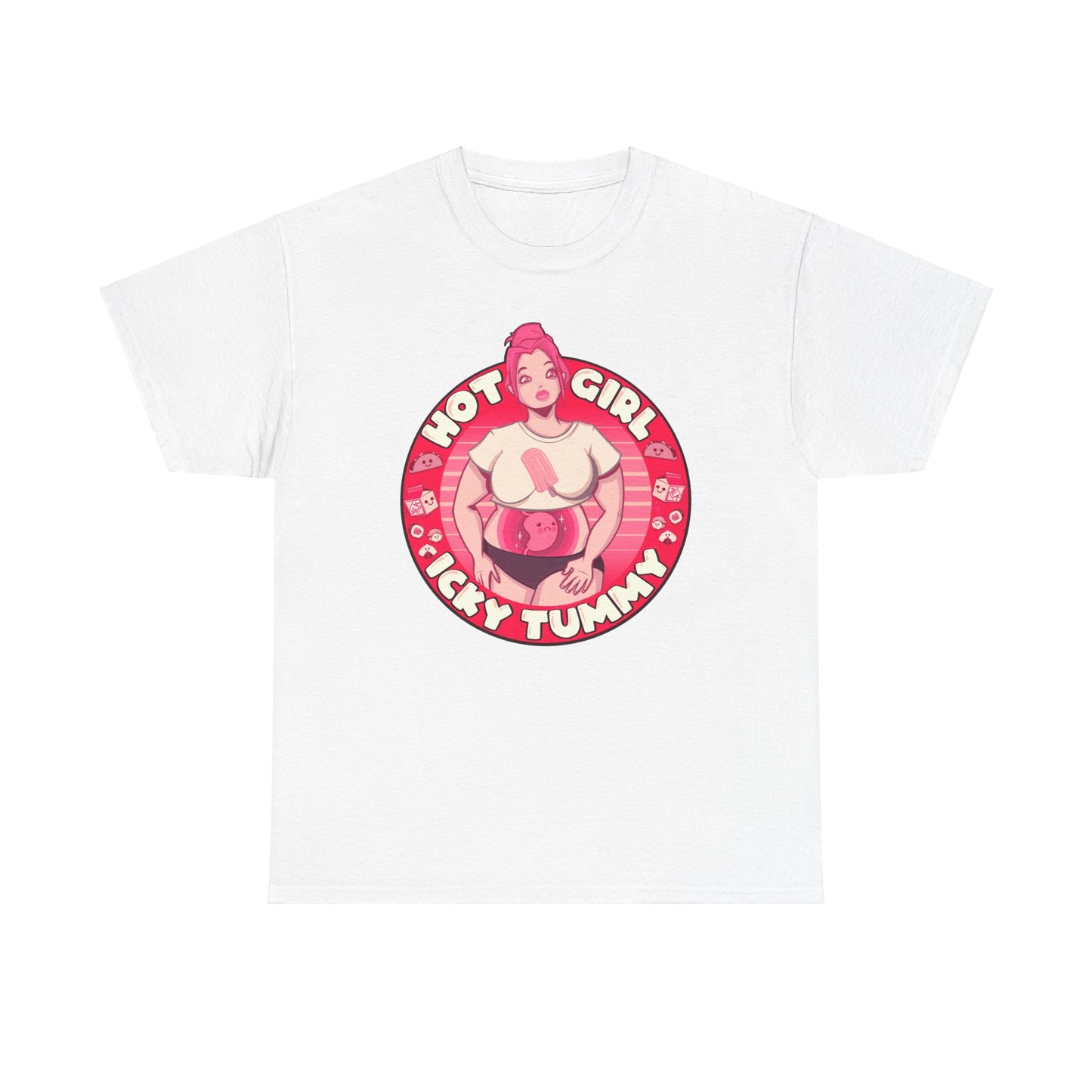 Hot Girl Icky Tummy Unisex Heavy Cotton Tee