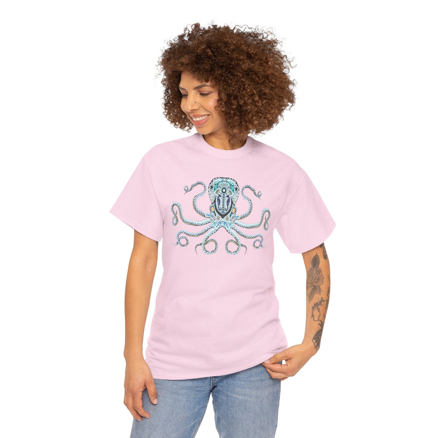 Octopus Sugar Skull Unisex Heavy Cotton Tee