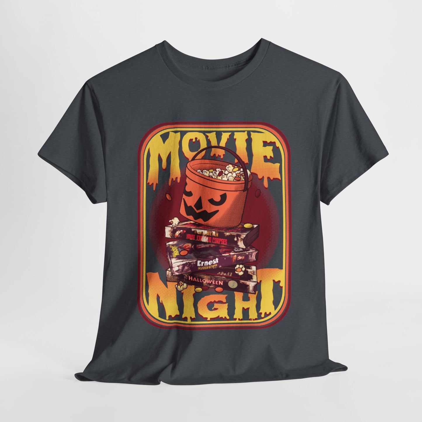 Retro Movie Night Unisex Heavy Cotton Tee