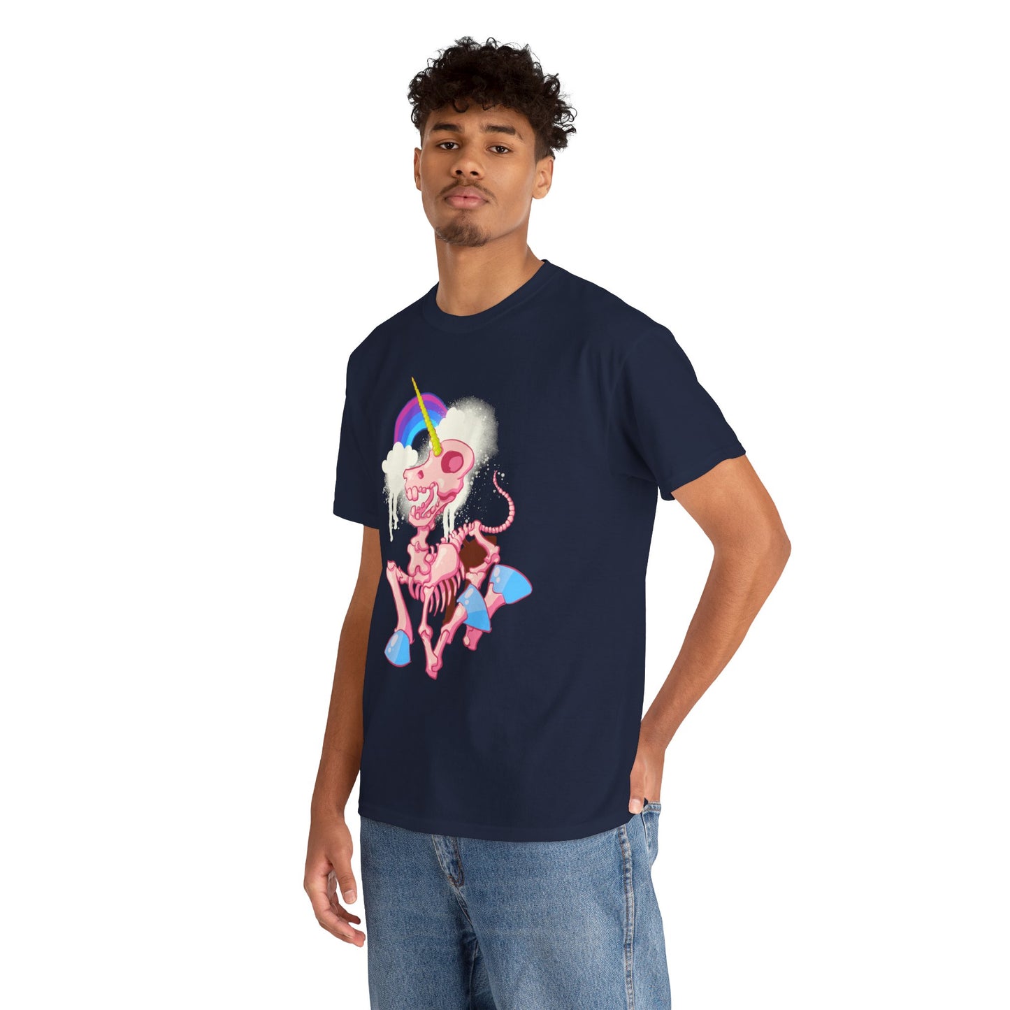 Unicorn Skeleton 2 Unisex Heavy Cotton Tee
