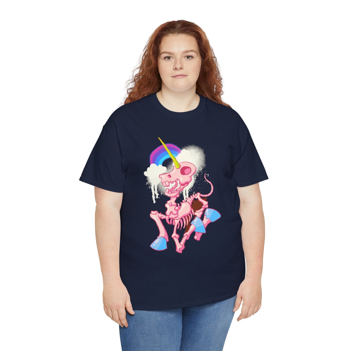 Unicorn Skeleton 2 Unisex Heavy Cotton Tee