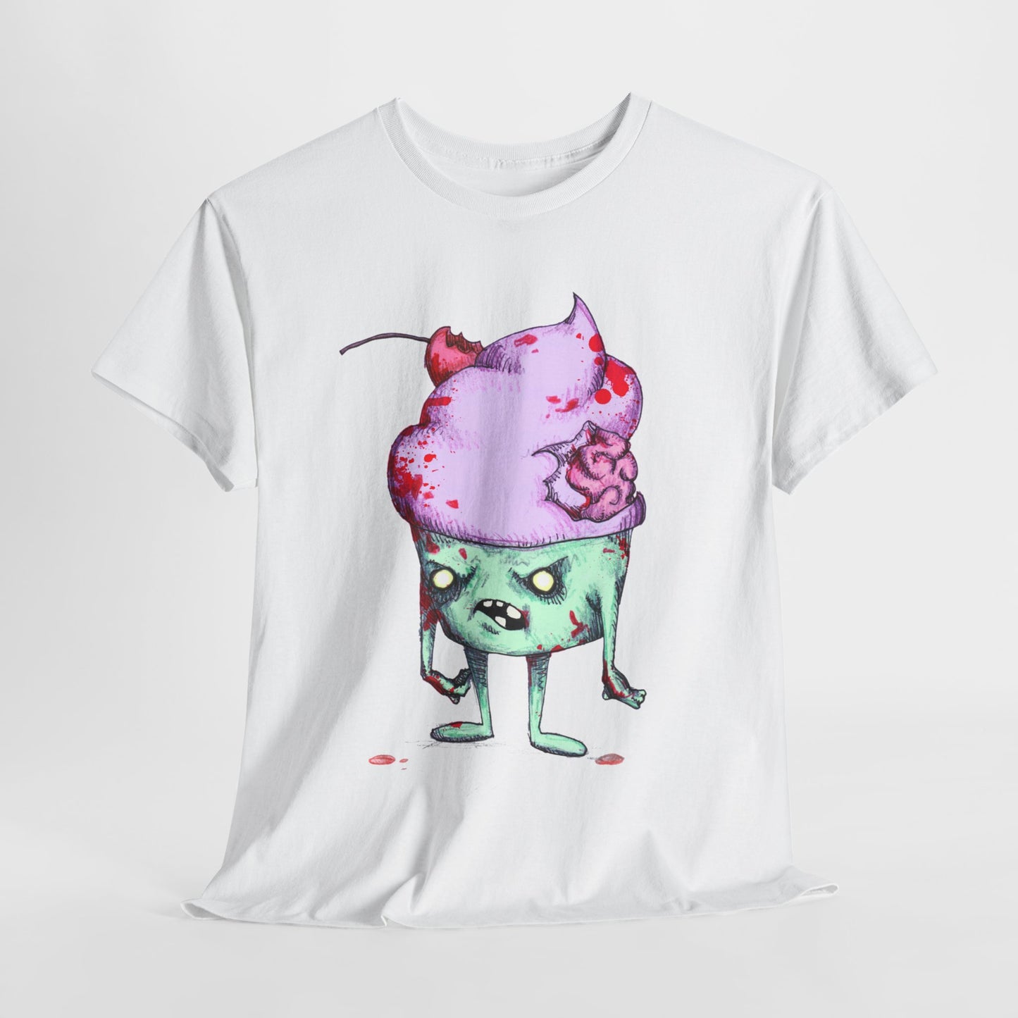 Zombie Cupcake Unisex Heavy Cotton Tee