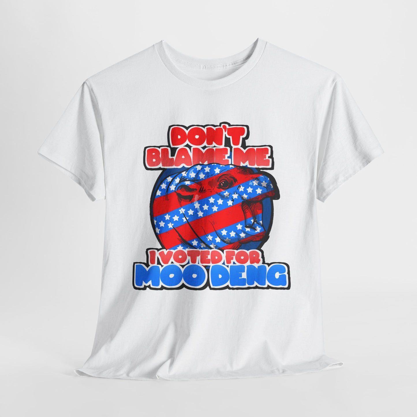 I Voted For Moo Deng Unisex Heavy Cotton Tee