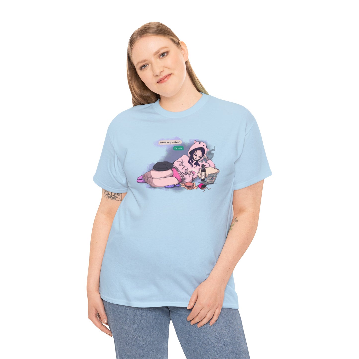 I'm Busy Unisex Heavy Cotton Tee