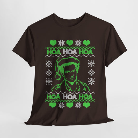 HOA HOA HOA Christmas (Green) Unisex Heavy Cotton Tee