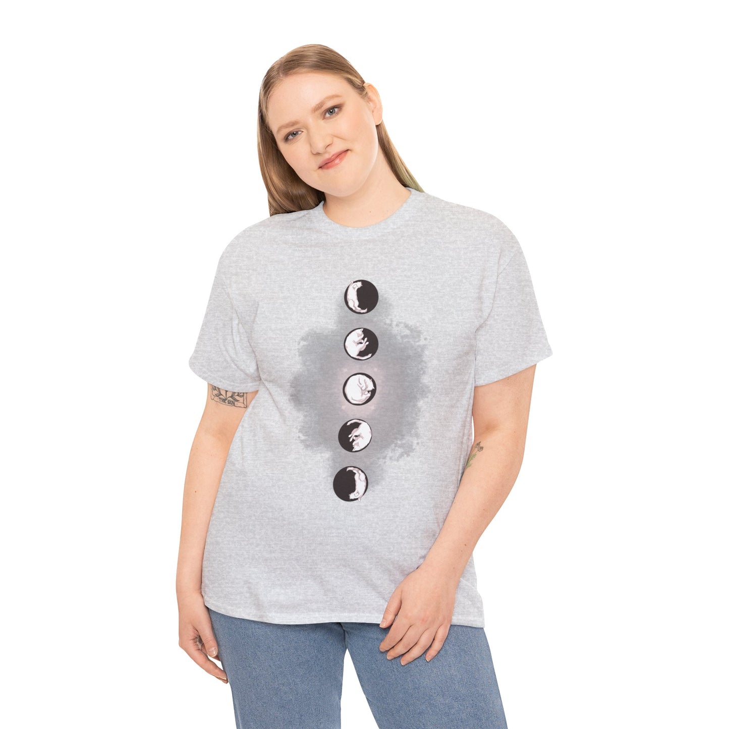 Cat Phases Unisex Heavy Cotton Tee
