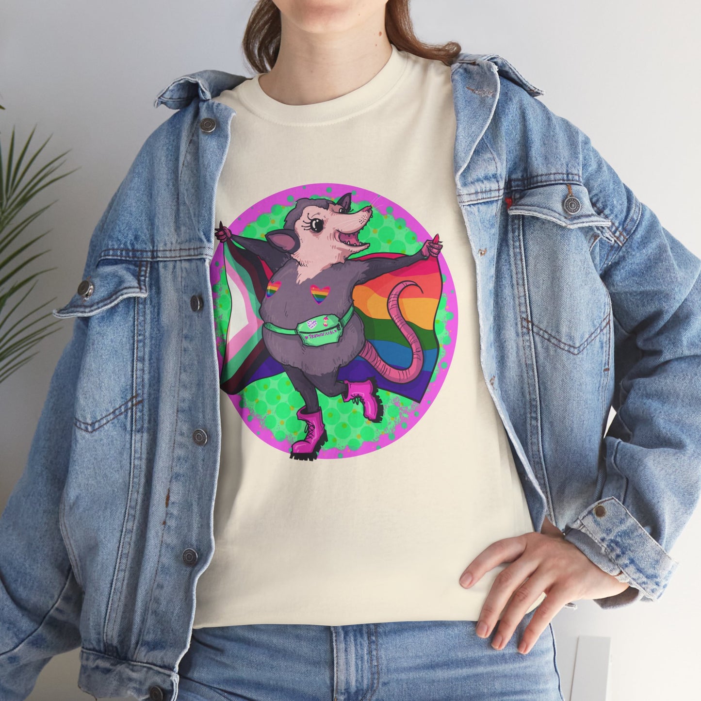 Pride Opossum Unisex Heavy Cotton Tee