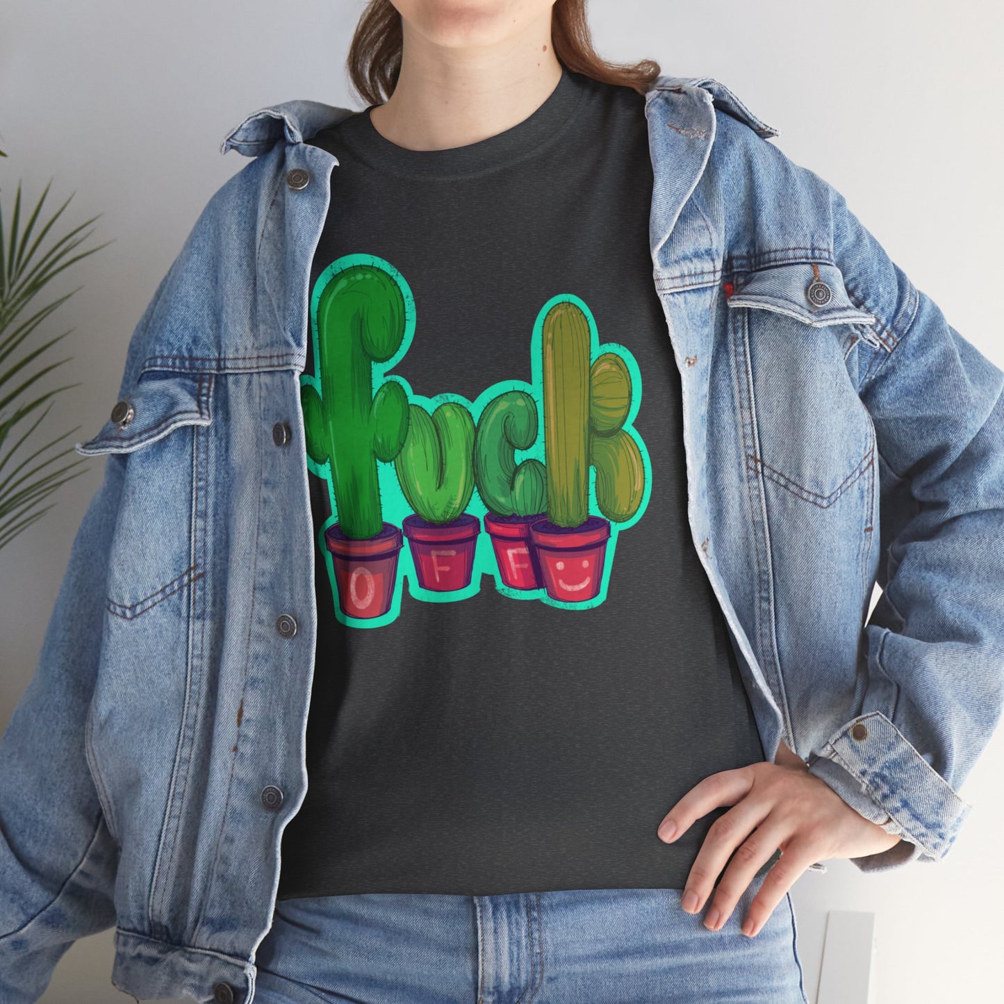 Rude Succulents Unisex Heavy Cotton Tee