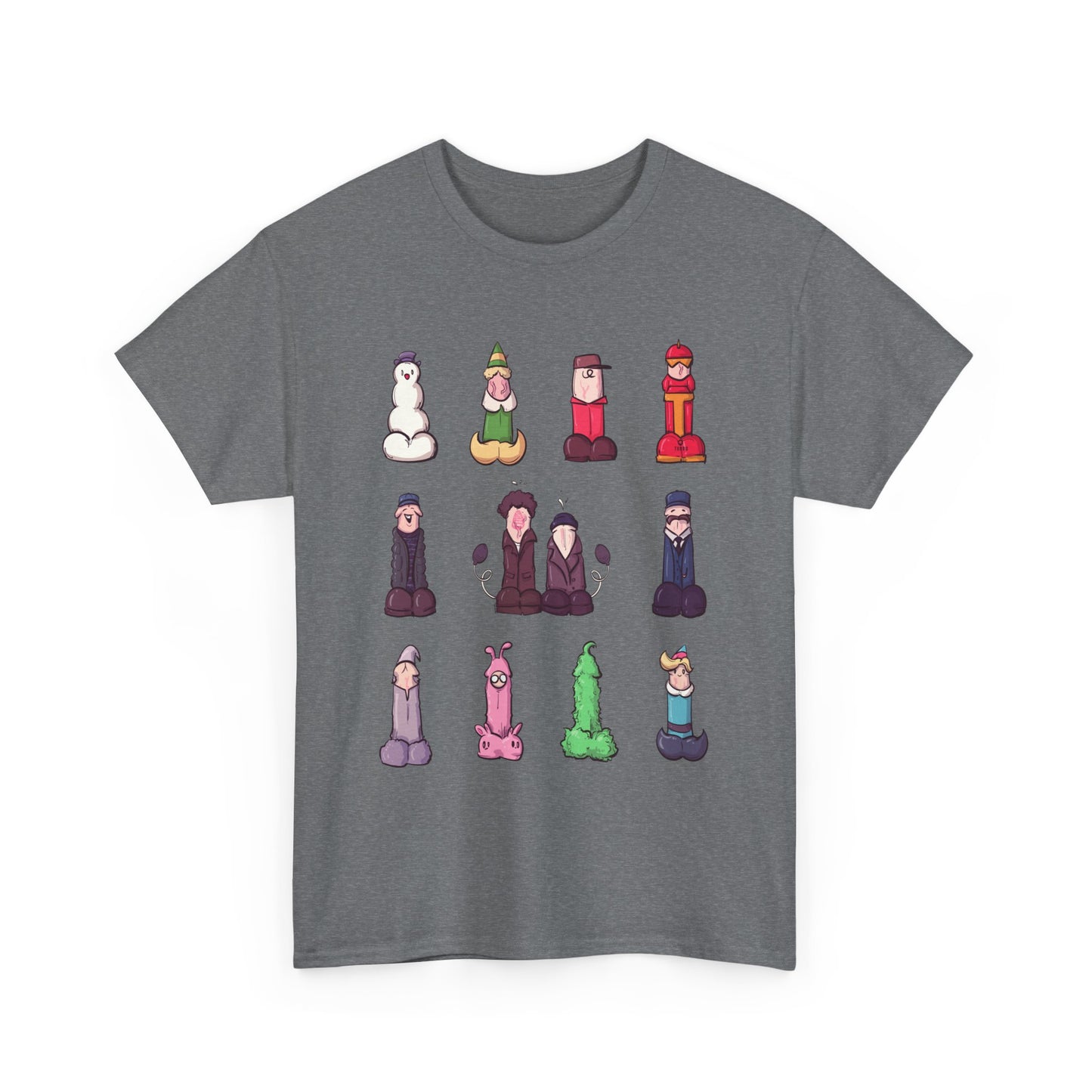 12 Dicks Of Christmas Unisex Heavy Cotton Tee