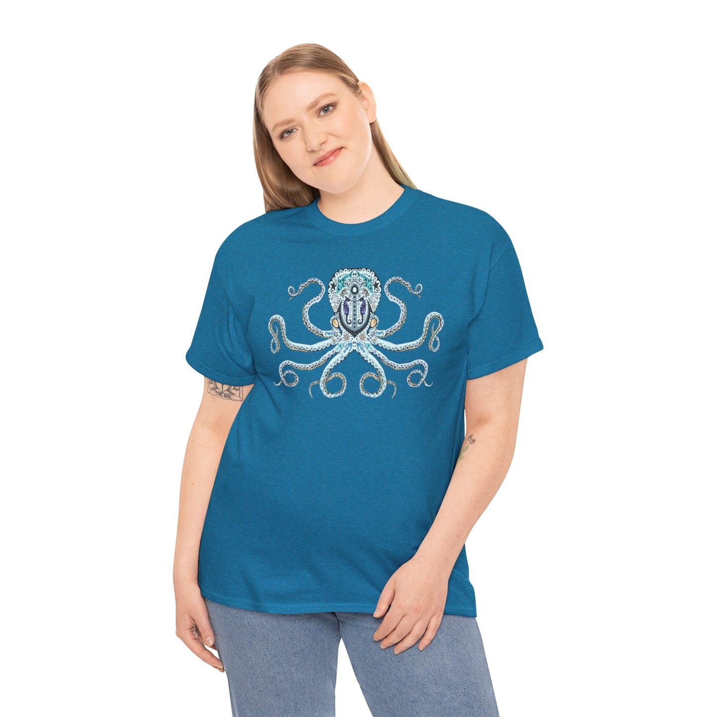 Octopus Sugar Skull Unisex Heavy Cotton Tee