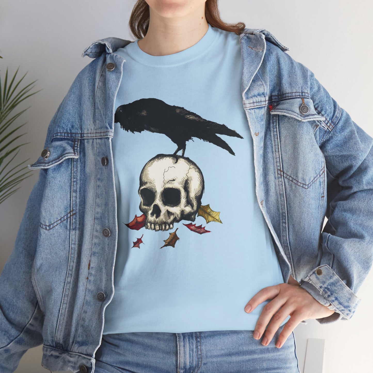 Crow Skull Unisex Heavy Cotton Tee