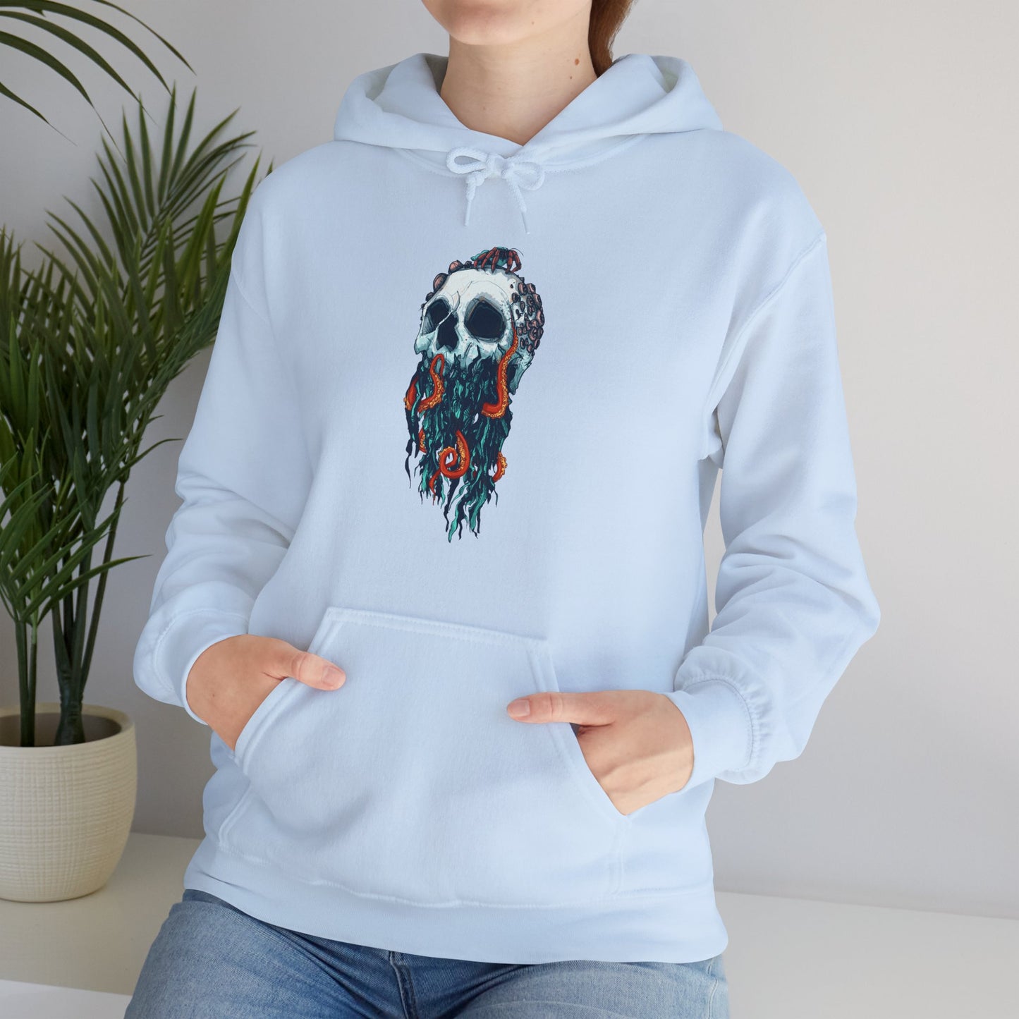 Elemental Skull Ocean Unisex Heavy Blend Hooded Sweatshirt