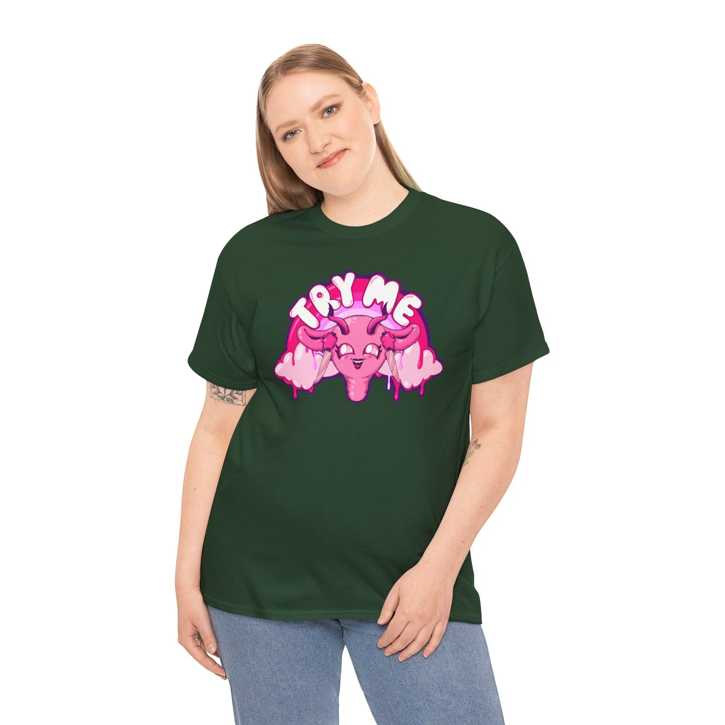 Try Me Uterus Unisex Heavy Cotton Tee
