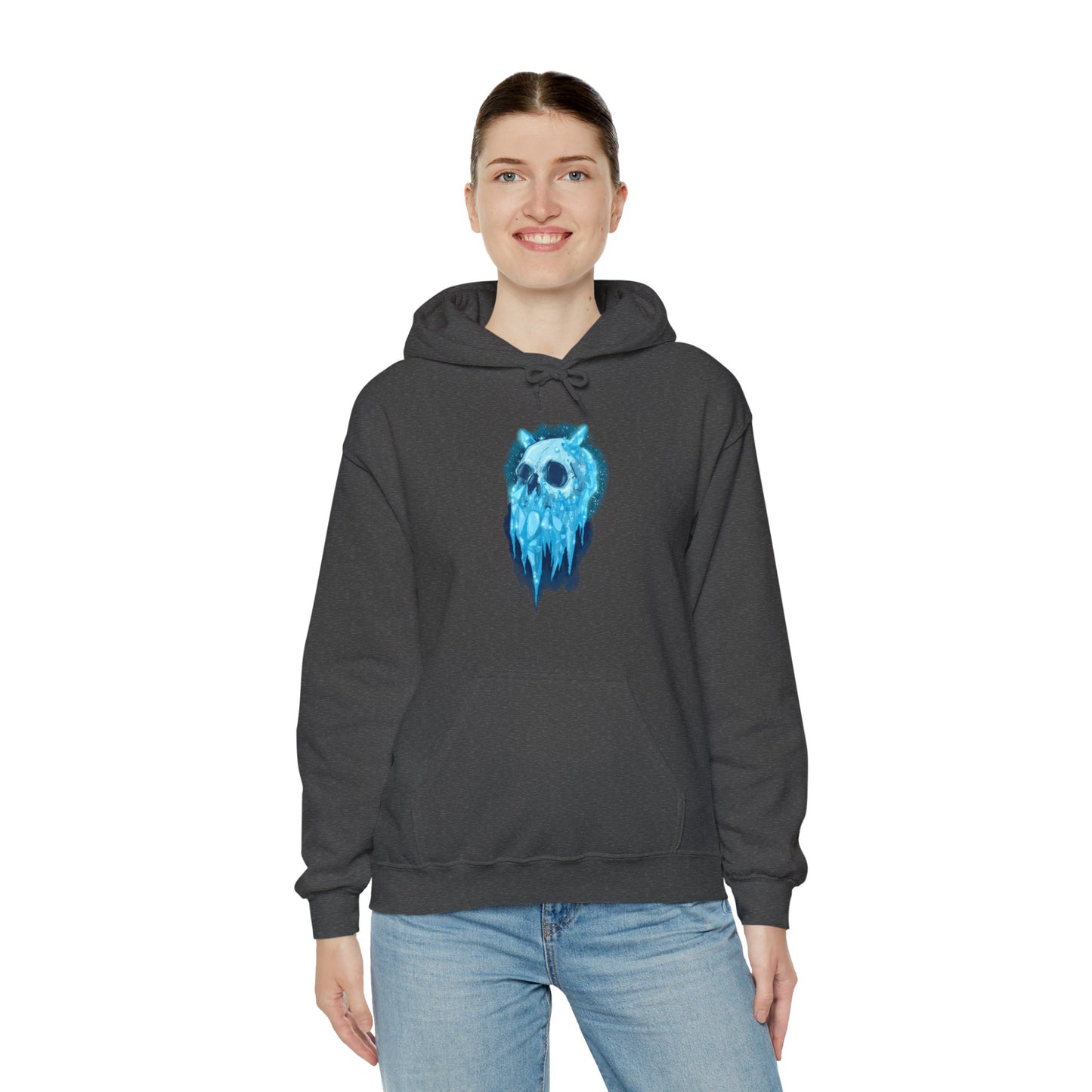 Elemental Skull Ice Unisex Heavy Blend Hooded Sweatshirt