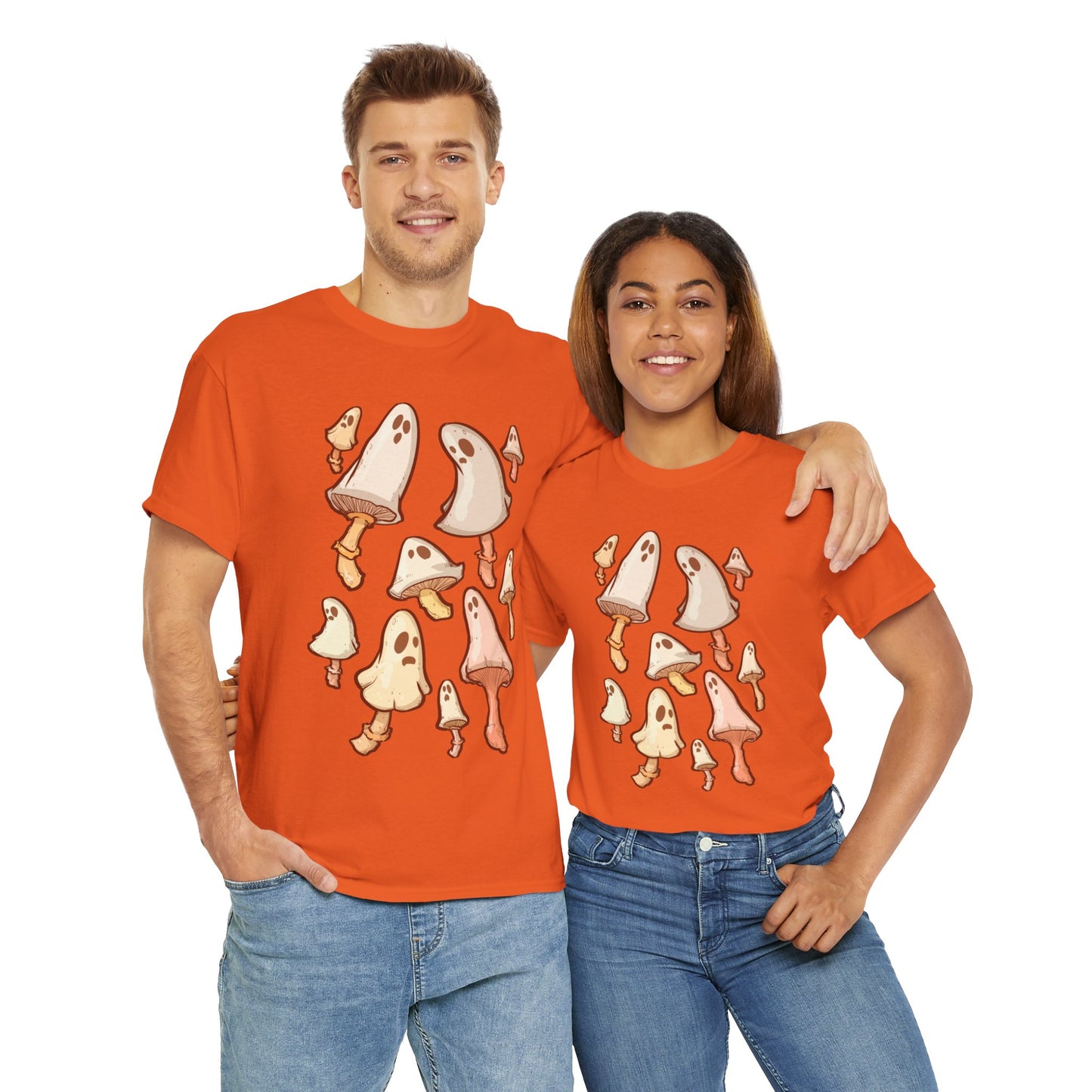 Spooky Mushrooms Unisex Heavy Cotton Tee