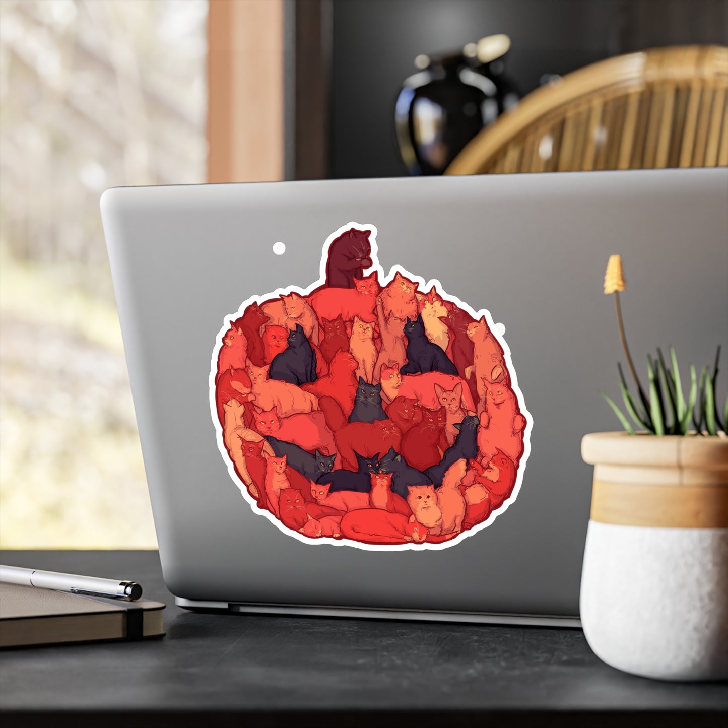 Meow-loween II Kiss-Cut Vinyl Decal