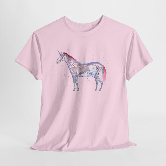 Unicorn Skeleton Unisex Heavy Cotton Tee