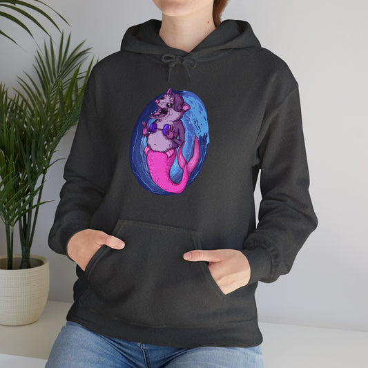 Mermaid Opossum Unisex Heavy Blend Hooded Sweatshirt