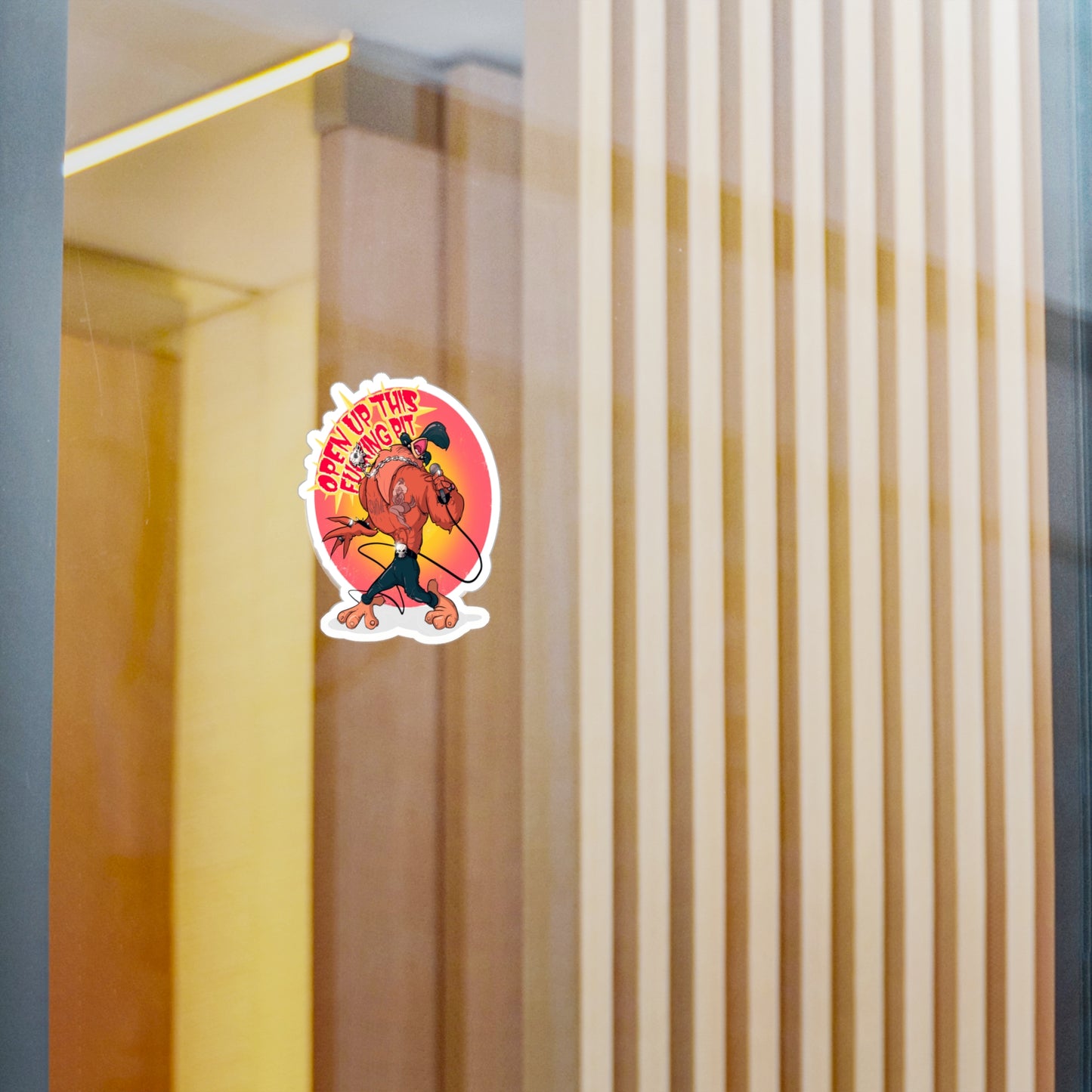 Metal Rooster Kiss-Cut Vinyl Decal